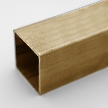 Messing Vierkantrohr CuZn37/R440 hart